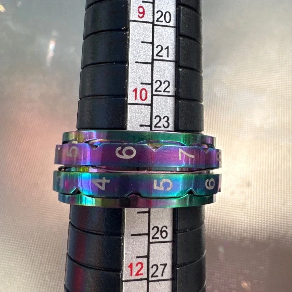 KnitPro Rainbow Ring Row Counter Spinner Knitting Crochet Finger Counter Size 11